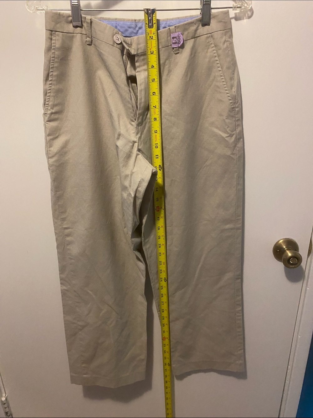Nautica Boys Khaki Tan Straight-Leg Casual Pants